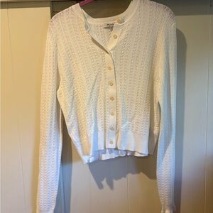Madewell Cream Button-Up Cardigan